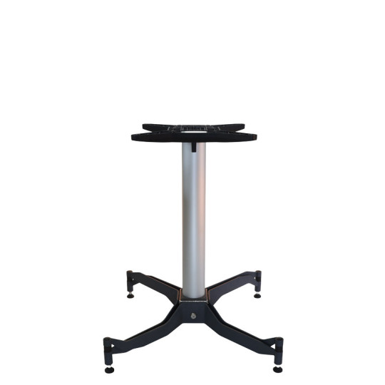 Table bistro FIX MOTION plateau carré 64cm + pied FM 4b Optispace autostabilisant - 3 finitions
