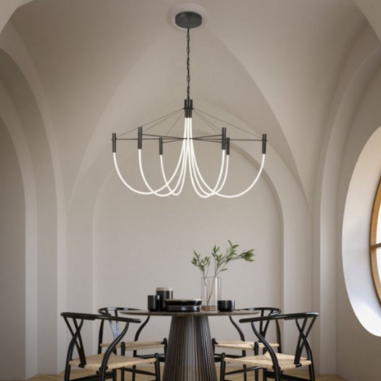 Suspension lustre CVL Paradoxe 6L à chaîne - 4 finitions