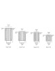 Lampe à poser CVL Ruban diamètre de la base 10cm - 8 finitions 2 tailles
