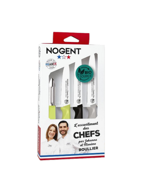 Coffret 4 pièces couteaux de cuisine NOGENT Biosourcé