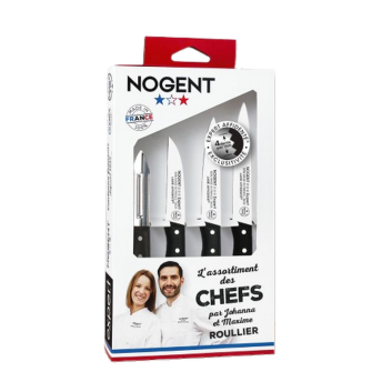 Coffret 4 pièces couteaux de cuisine NOGENT Expert affidenté polypro