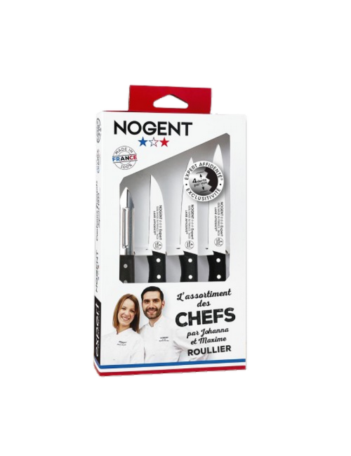 Coffret 4 pièces couteaux de cuisine NOGENT Expert affidenté polypro