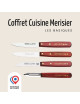 Coffret Chefs Cuisine Merisier NOGENT 4 pièces couteaux