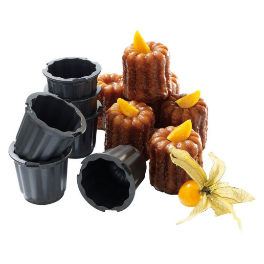 6 moules à cannelés Exoglass MATFER - 3 tailles