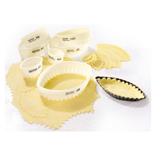Découpoir Exoglass MATFER cannelé ovale - 3 tailles