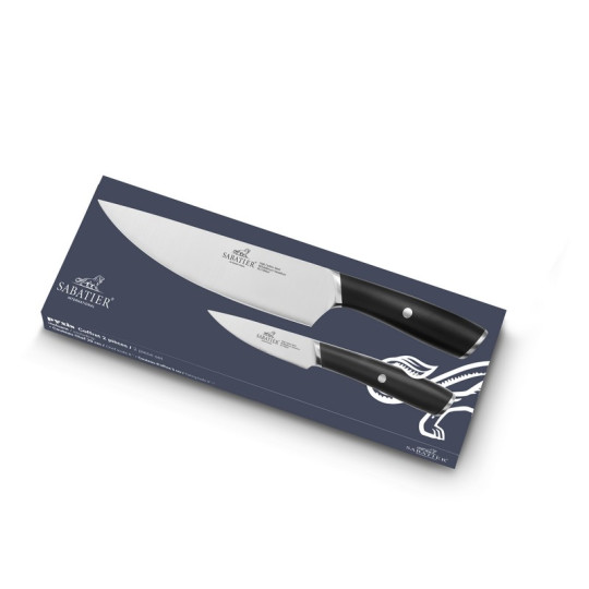 Set de 2 couteaux SABATIER Pyxis Chef et Office acier