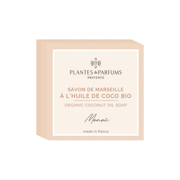 Savon de Marseille PLANTES & PARFUMS à l'huile de coco 100g Monoï