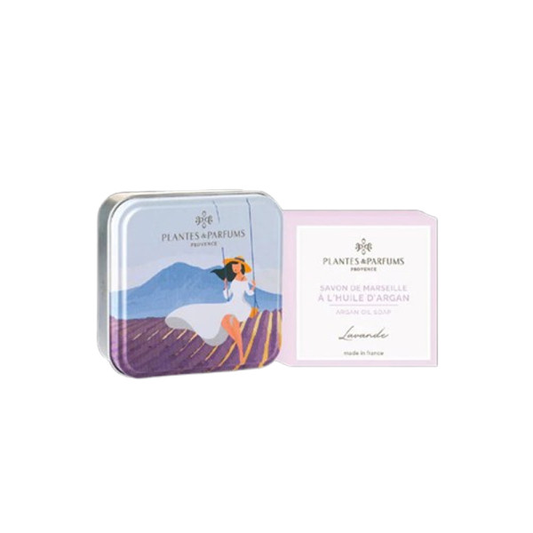 Boite en métal PLANTES & PARFUMS avec savon - 6 parfums