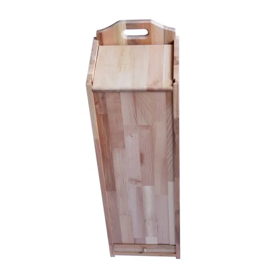 Huche à pain ROGER ORFEVRE en bois avec ramasse-miettes