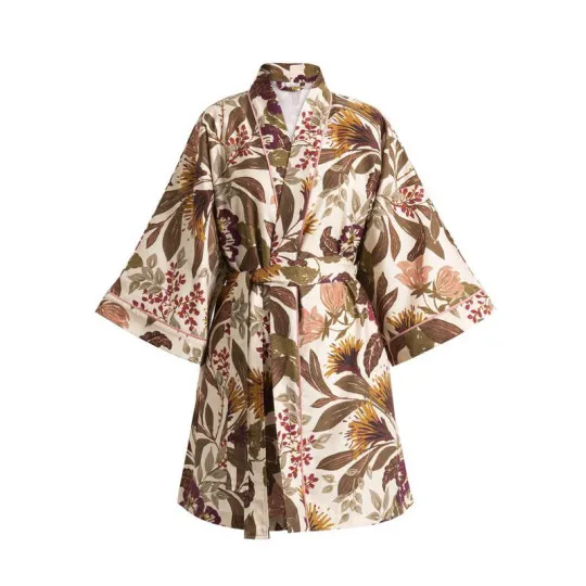 Kimono Le Jacquard Français Panache de Fleurs en coton - 2 tailles