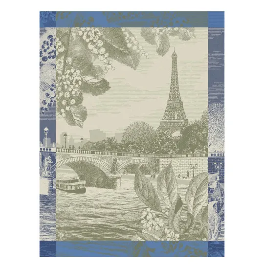 Torchon Le Jacquard Français Paris sur Seine Coton 60x80cm - 3 coloris
