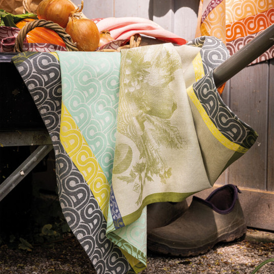 Torchon Le Jacquard Français Potager d'Hiver Coton 60x80cm - 3 coloris