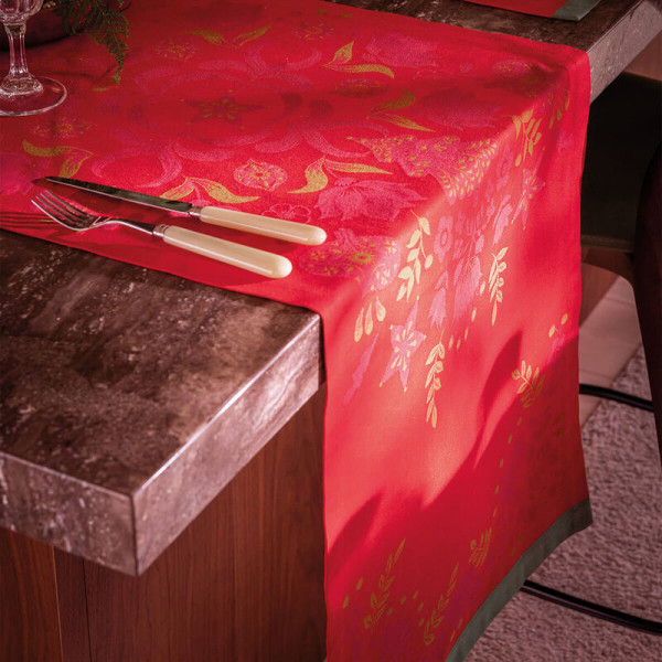 Chemin de table Le Jacquard Français Féerie Coton - 2 coloris 2 tailles