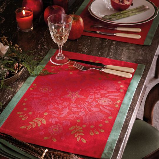 4 sets de table Le Jacquard Français Féerie Coton 50x36cm - 2 coloris