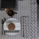 4 serviettes de table Le Jacquard Français Empreintes Pois Coton 50x50cm - 2 coloris