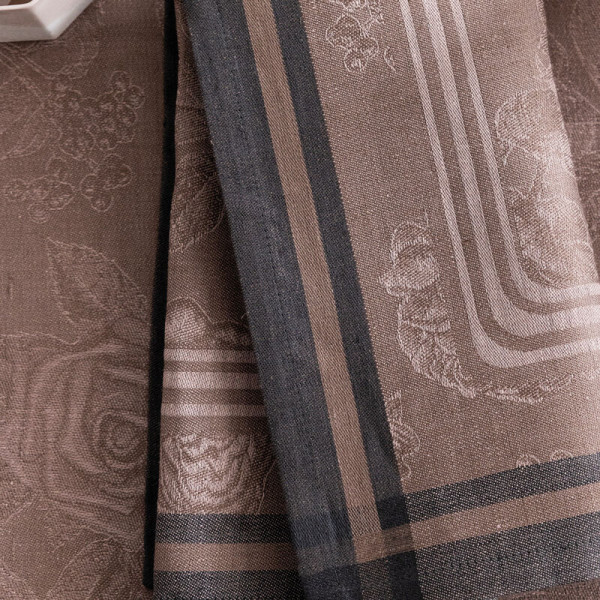 4 serviettes de table Le Jacquard Français Romance Lin 50x50cm - 3 coloris