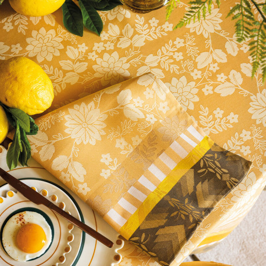 4 serviettes de table Le Jacquard Français Gipsy Coton 50x50cm - 3 coloris