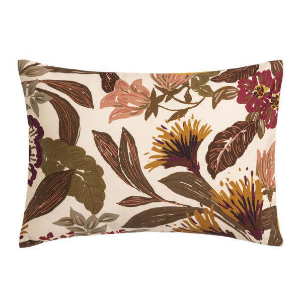 2 taies décoratives Le Jacquard Français Panache de Fleurs Coton 30x41cm