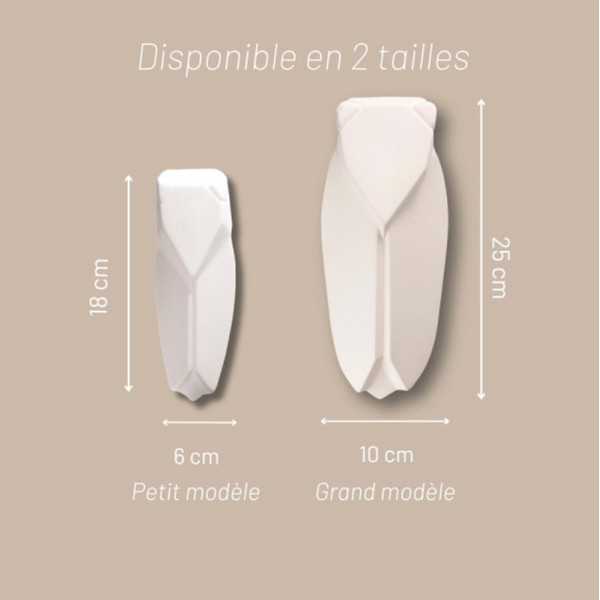Cigale Muette Monochromic blanche décoration murale - 2 tailles