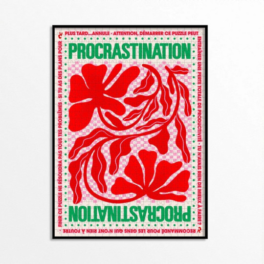 Puzzle PIECE AND LOVE Procrastination 1000 pièces 68x49cm