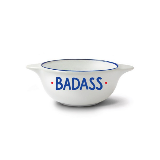 Bol breton revisité PIED DE POULE Badass en faïence 12cm 30cl