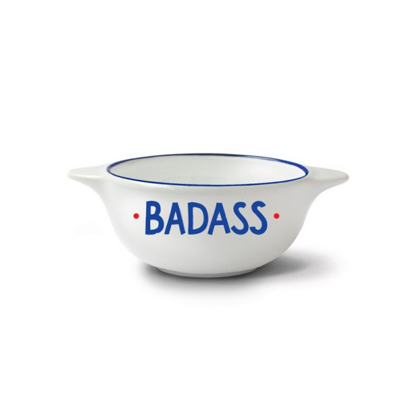 Bol breton revisité PIED DE POULE Badass en faïence 12cm 30cl