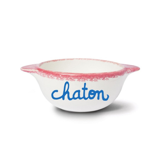 Bol breton revisité PIED DE POULE Chaton en faïence 12cm 30cl