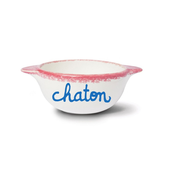Bol breton revisité PIED DE POULE Chaton en faïence 12cm 30cl