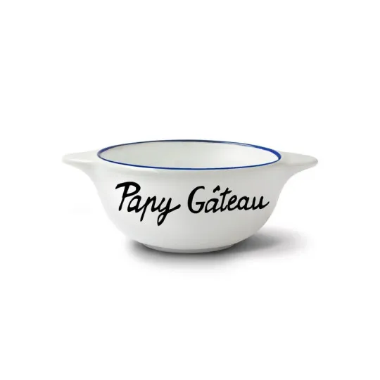 Bol breton revisité PIED DE POULE Papy gâteau en faïence 12cm 30cl