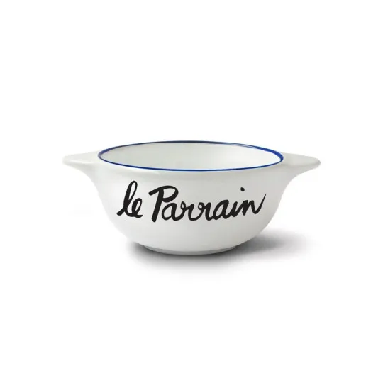 Bol breton revisité PIED DE POULE Le parrain en faïence 12cm 30cl