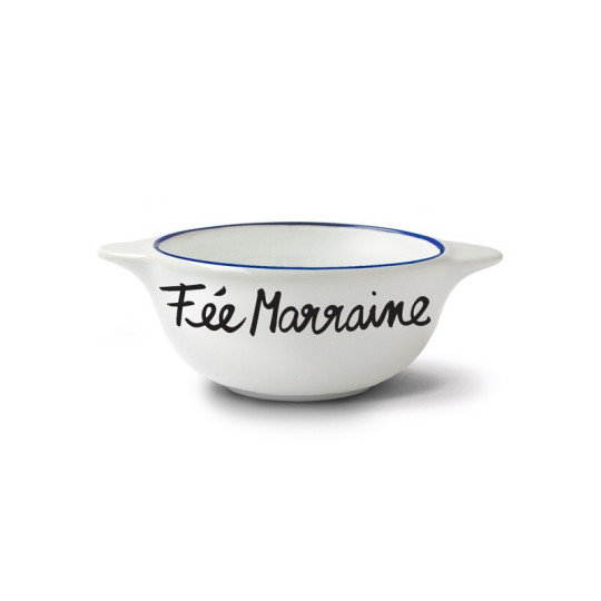 Bol breton revisité PIED DE POULE Fée marraine en faïence 12cm 30cl