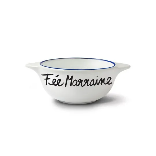 Bol breton revisité PIED DE POULE Fée marraine en faïence 12cm 30cl