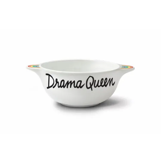 Bol breton revisité PIED DE POULE Drama Queen en faïence 12cm 30cl