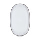 Plat ovale Caractère REVOL PORCELAINE Blanc cumulus 46.5x28.7cm
