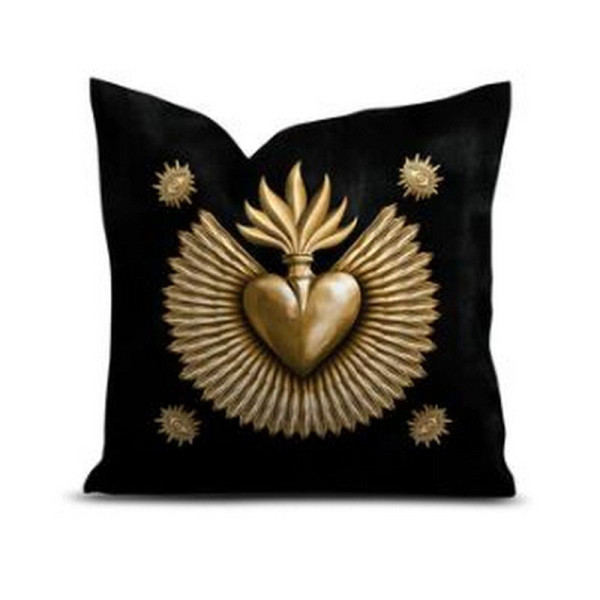 Coussin velours Blesle PODEVACHE carré 45x45cm