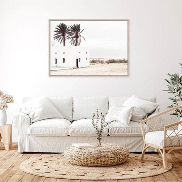 Toile encadrée Asilah PODEVACHE 65x92.5cm cadre naturel