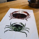 Torchon Les Crabes VAREK 100% coton