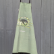 Tablier Le Crabe Vert VAREK 100% coton vert fougère