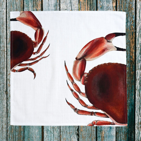 Lot de 4 serviettes de table La Marée Rouge VAREK 100% coton