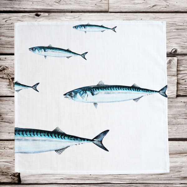 Lot de 6 serviettes de table La Marée Bleue VAREK 100% coton