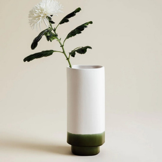 Vase Ondulation CHAROLLES 1844 Olive trempé