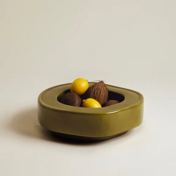 Coupe Ondulation CHAROLLES 1844 Olive centre de table