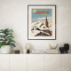 Affiche MARCEL TRAVEL POSTERS Megève format 30x40cm