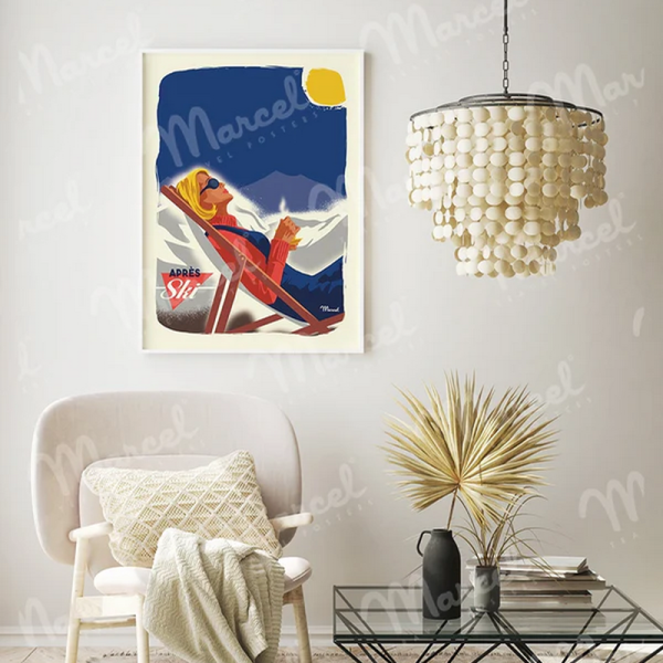 Affiche MARCEL TRAVEL POSTERS Classic Winter Après Ski format 30x40cm