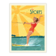Affiche MARCEL TRAVEL POSTERS Les Sports Nautiques format 30x40cm