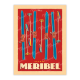 Affiche MARCEL TRAVEL POSTERS Méribel Skis Set format 30x40cm