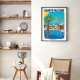 Affiche MARCEL TRAVEL POSTERS Sainte-Maxime French Riviera format 30x40cm