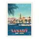 Affiche MARCEL TRAVEL POSTERS Sanary-sur-Mer format 30x40cm