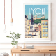 Affiche MARCEL TRAVEL POSTERS Lyon Le Vieux Lyon format 30x40cm
