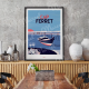 Affiche MARCEL TRAVEL POSTERS Cap Ferret Le Mimbeau format 30x40cm